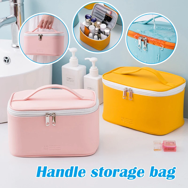 

Makeup Bags Portable Travel Cosmetic Bag Waterproof Organizer Multifunction Case with Double Zipper for Women косметичка
