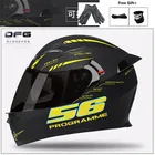 Шлемы для взрослых, мужские и женские, на все лицо, двойные линзы M L Xl с удаленным шейным плафом, белого цвета, мотоциклетные