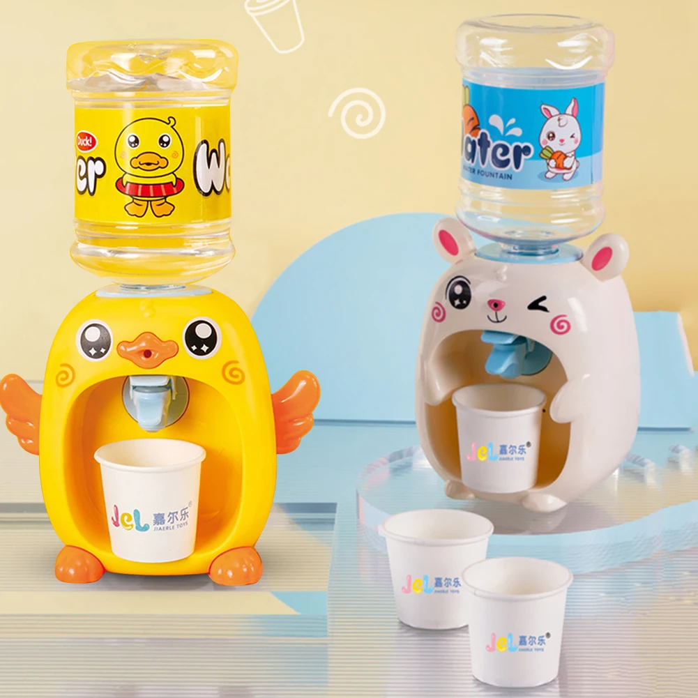 

Mini Pet Water Dispenser Voor Water Juice Milk Bottle Outlet Cute Animal Drinking Fountain Simulation Kitchen Toy for Child Kids