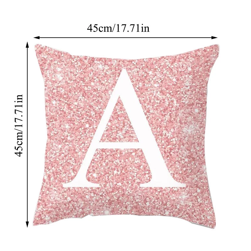 

Letter Pillow Case Pink Home Supplies Pillowslip Square Waist Throw Cushion Cover Throw Pillows Covers Car Decor Cushion Cover
