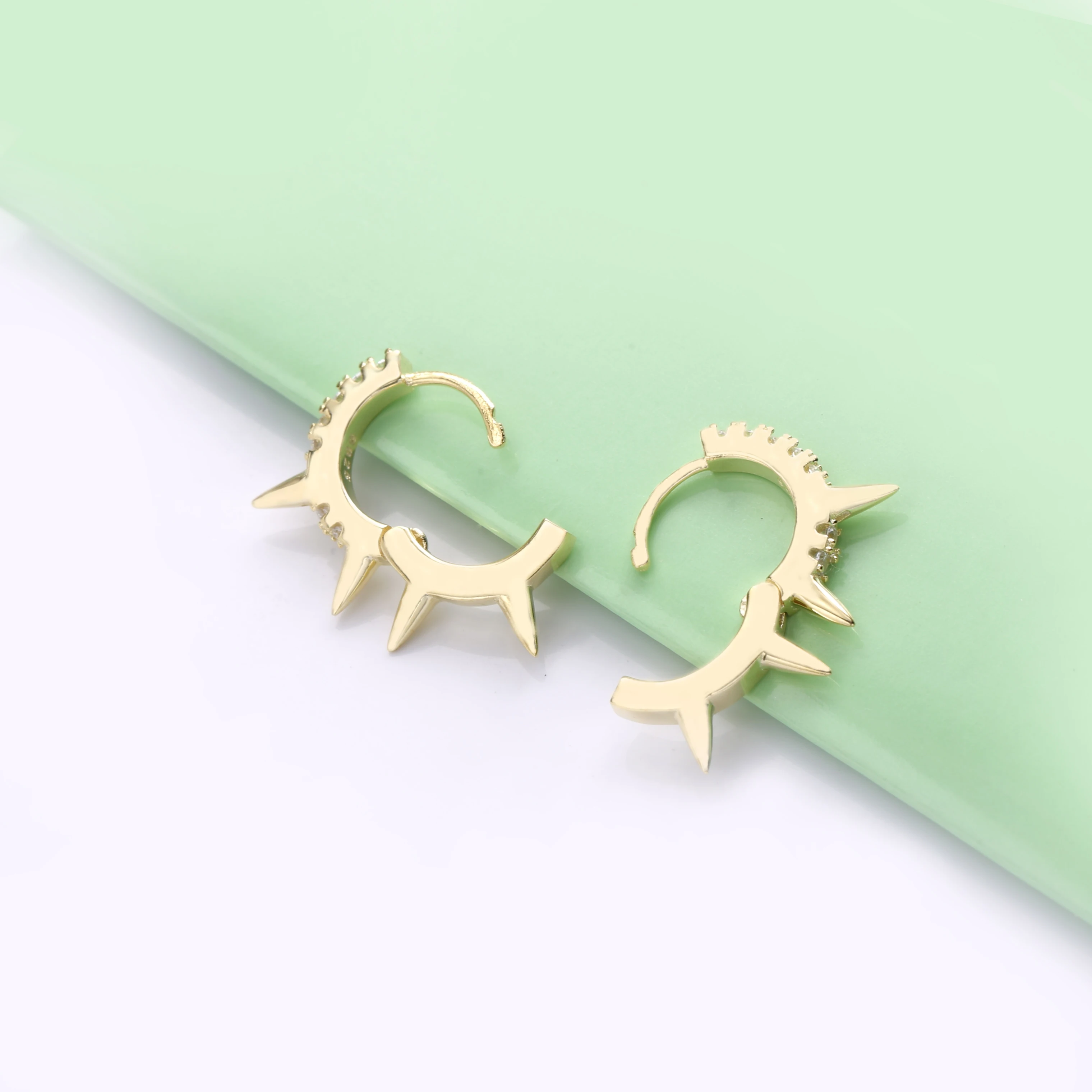 Словекабин 925 пробы Серебряная четырехъярусная цилиндрическая серьга в виде