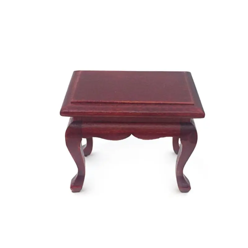 

1:12 Dollhouse Miniature Furniture Wooden Stool End Table For Doll House Accessories Living Room Pretend Play Toy
