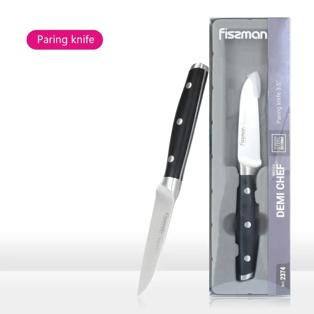 Нож для чистки овощей FISSMAN 3 5 дюйма Demi серия шеф повара немецкие стальные кухонные