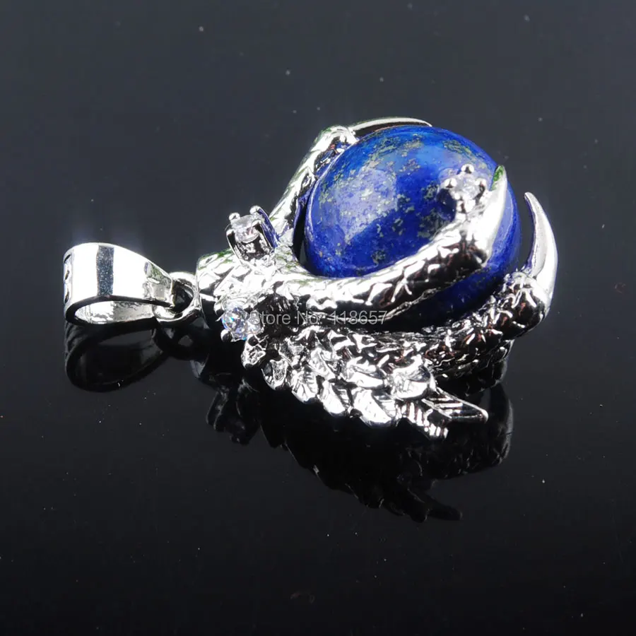 Натуральные лазуритовые драгоценные камни бусины Круглый коготь дракона Рейки