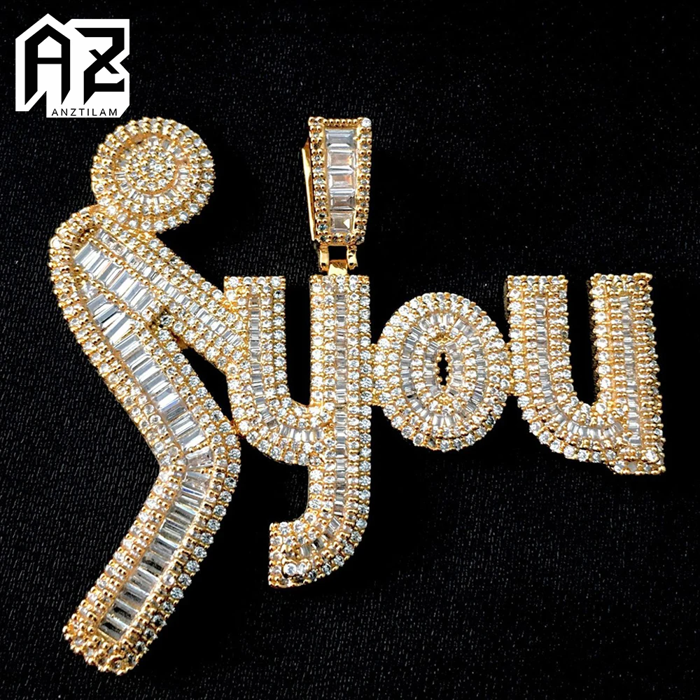 Забавные Подвески Fxxx You Iced Out, ожерелье с буквами год, украшенные фианитами, готические ожерелья для мужчин и женщин, ювелирные изделия