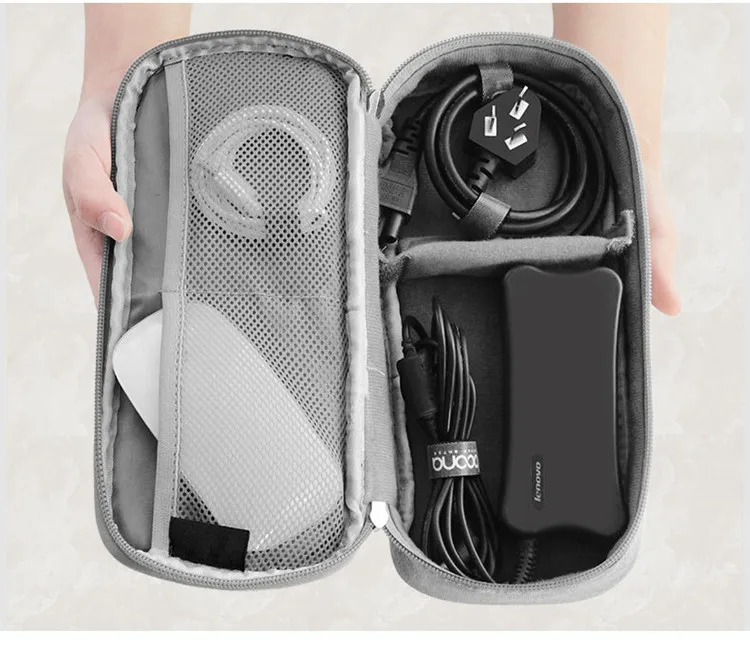 Portable Cable Organizer Bag For Electronics Travel Digital Gadgets Case Headphones Charger Wires Storage Pouch Accessories Item
