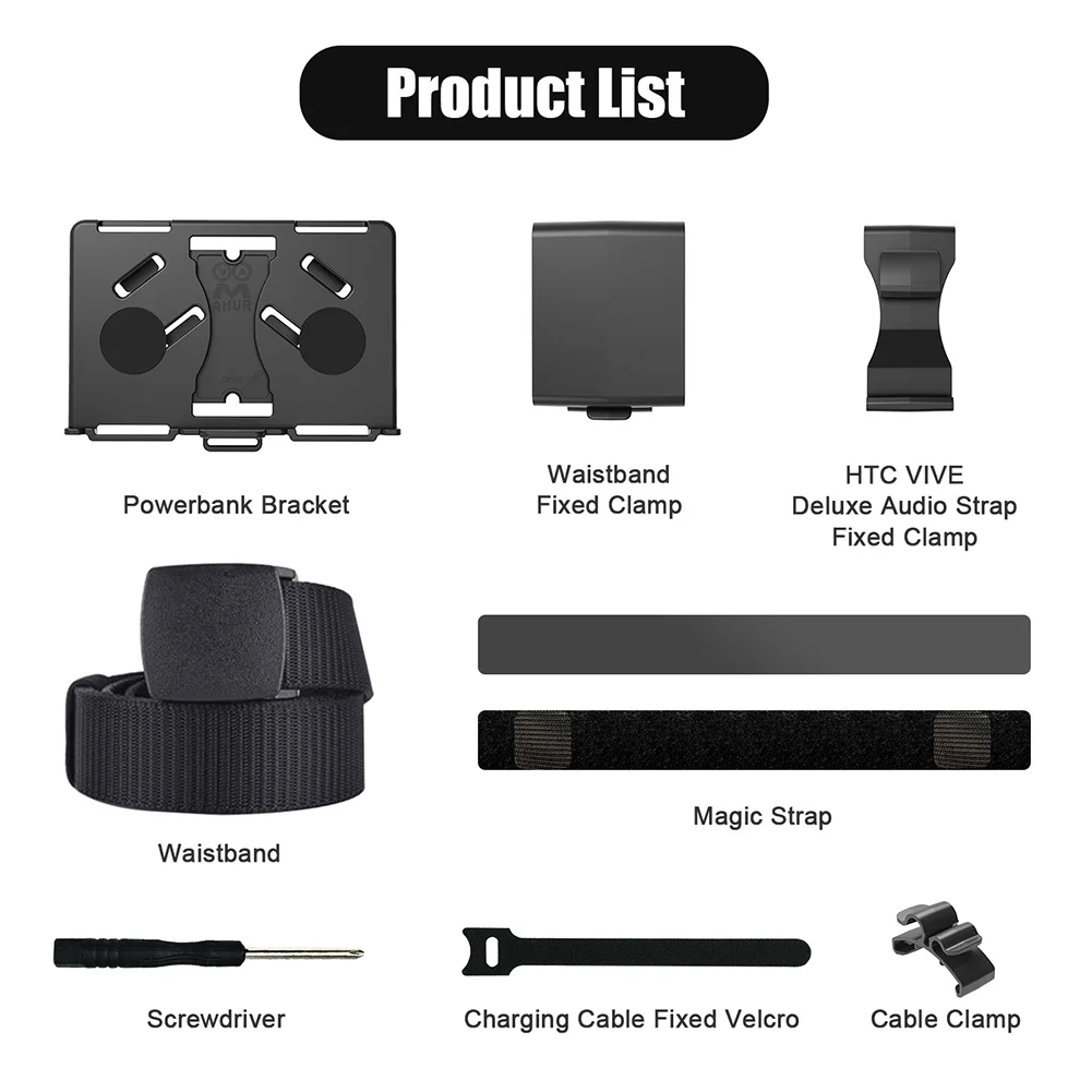 

Portable Adjustable Waistband Strap Gaming Fixing Stand Powerbank Bracket Back Clip VR Accessories Mobile Power For Oculus Quest