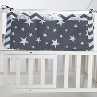 ins nordic cartoon rooms nursery hanging storage bag baby cot bed crib organizer toy diaper pocket for newborn crib bedding