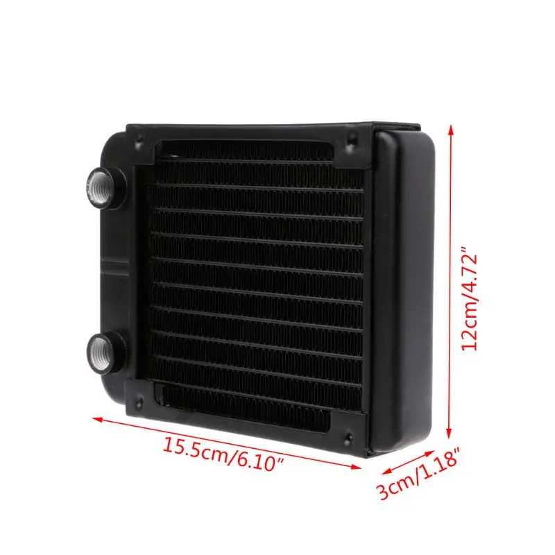 

120mm Aluminum Computer Radiator Water Cooler 10 Tube CPU Heat Sink Exchanger
