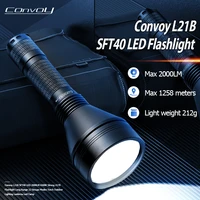convoy l21b sft40 2000lm 6500k 21700 powerful led flashlight long range 12 groups modes torch outdoor lighting portable lantern