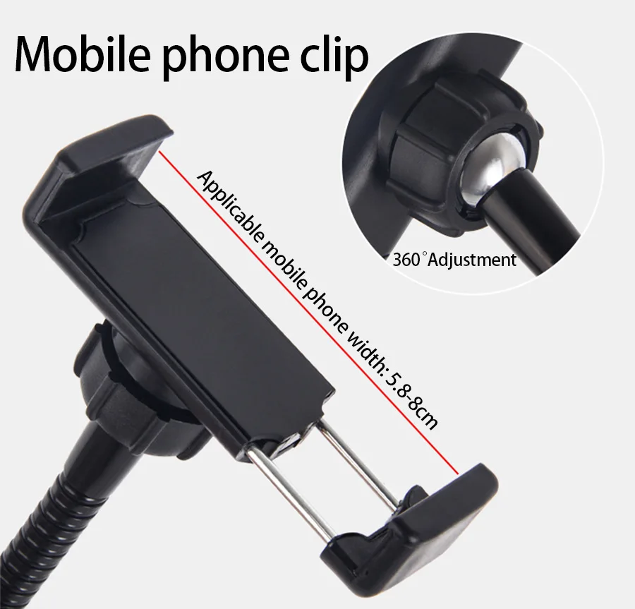 Светодиодный светильник 20 см с регулируемой яркостью для селфи кольцевой