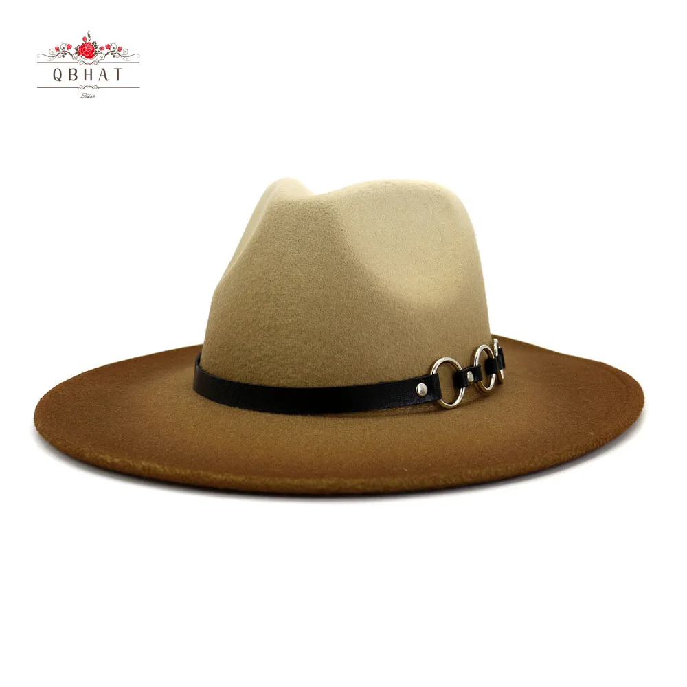 QBHAT Европейская Американская Британская Стильная шляпа с большими полями