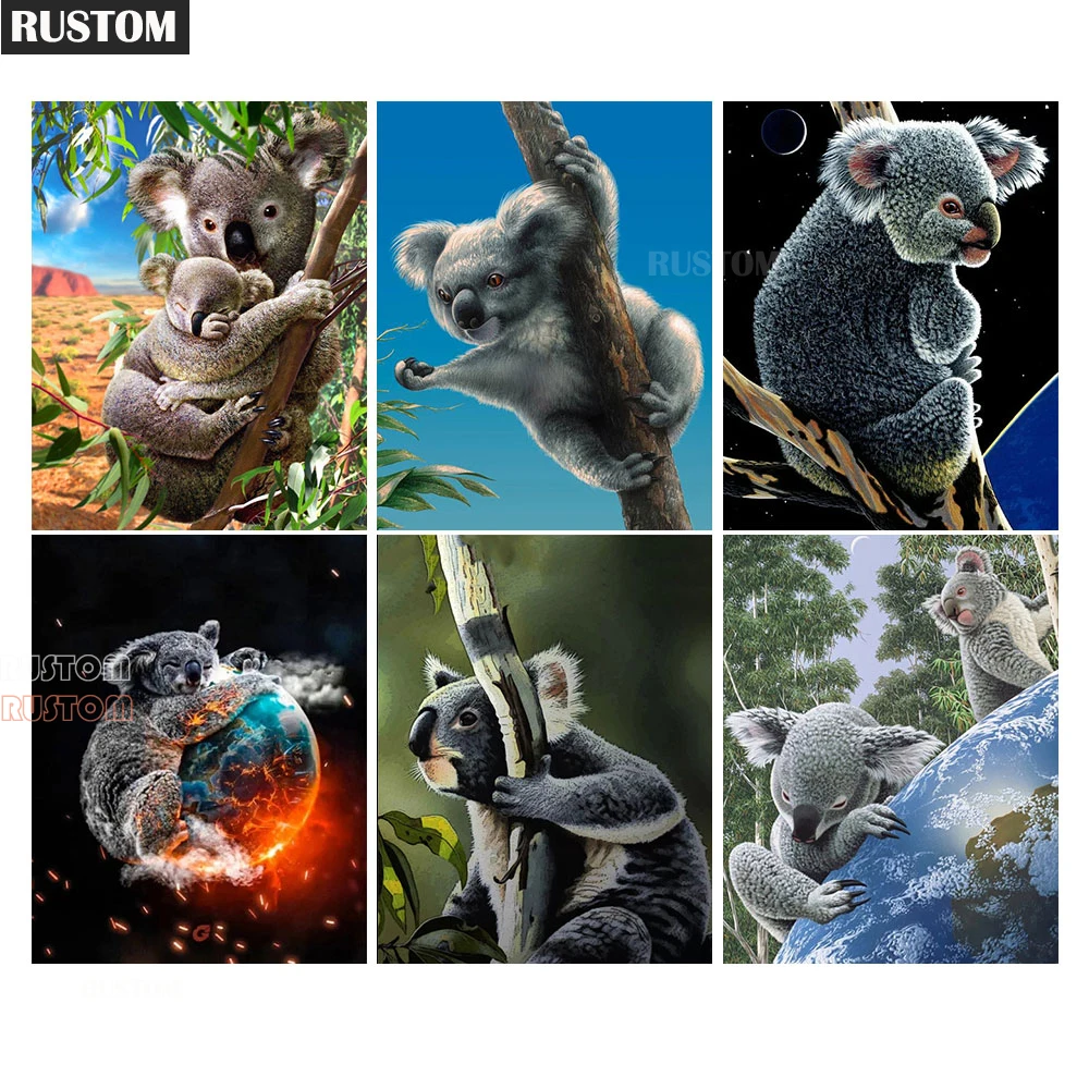 

5d Diamond Painting Koala DIY Mosaic Rhinestones Pictures Full Square Diamond Embroidery Handmade Cross Stitch Animal Wall Art