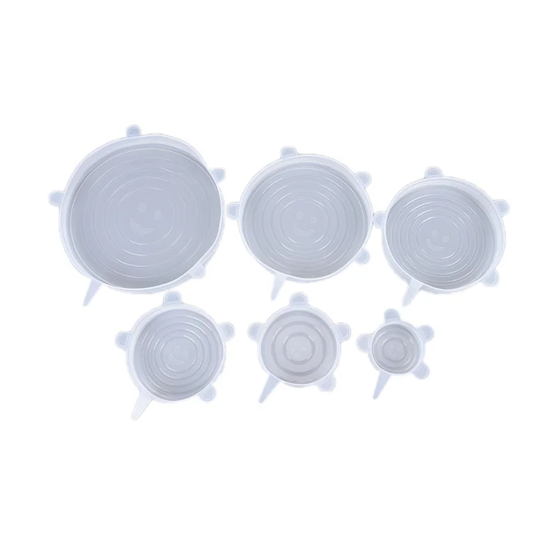 Прочные многоразовые крышки для сохранения пищевых продуктов силиконовые