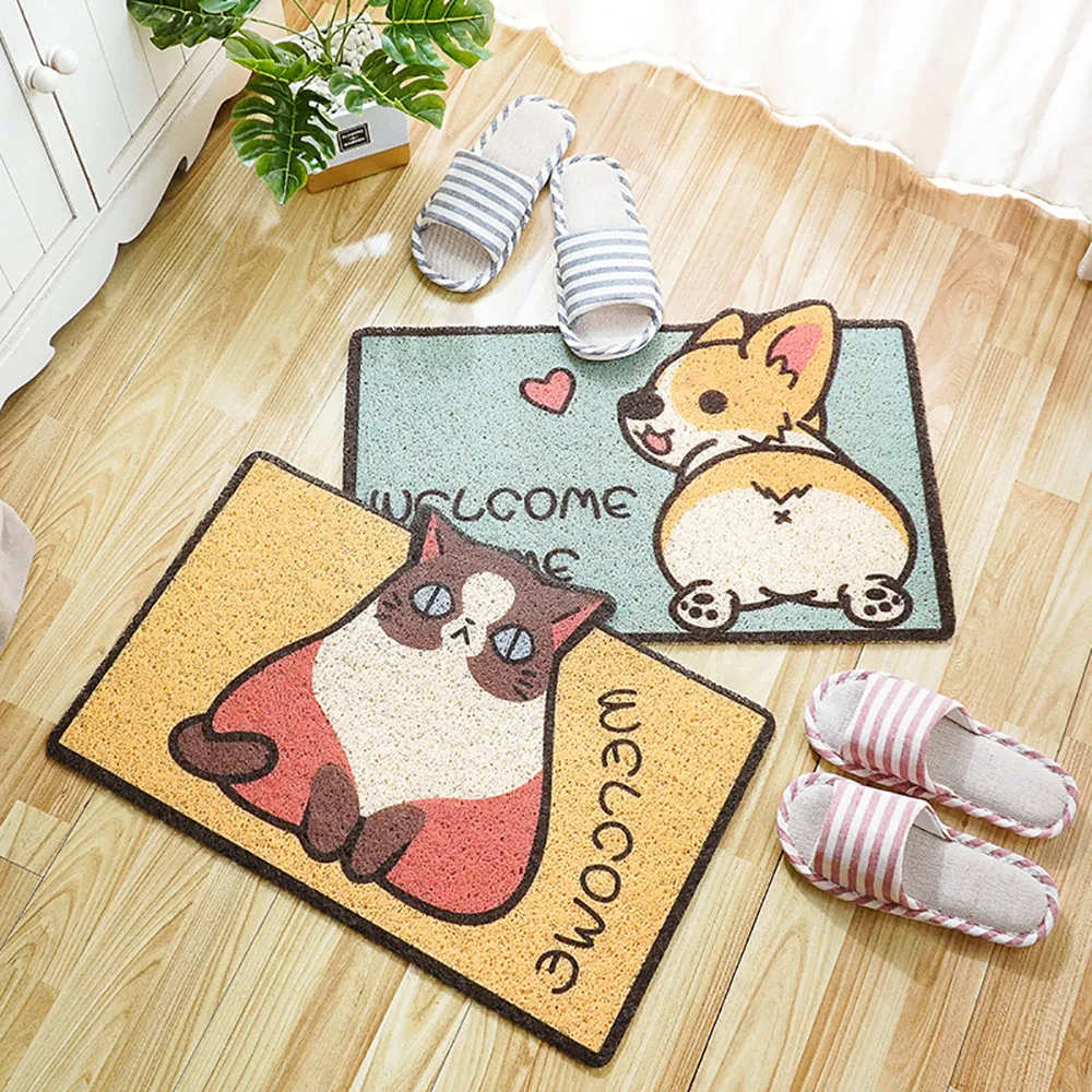 

PVC Mats for Front Door Mats Doormat Kitchen Carpet Floor Mat Outdoor Indoor Home Decoration Bath Room Fluffy Mats Stair Carpet