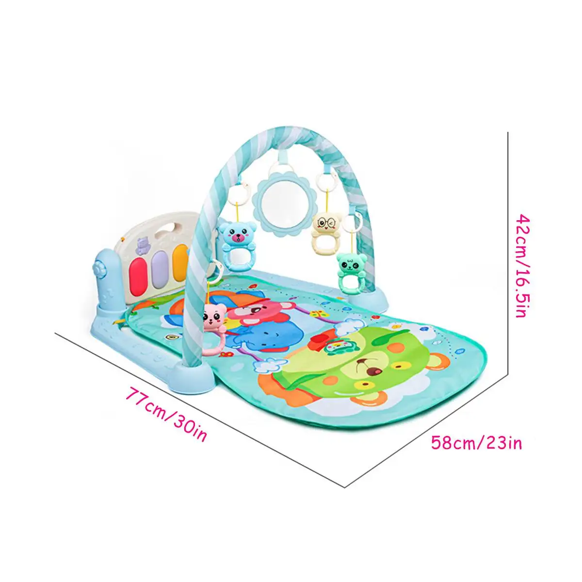 

77X58X42cm Baby Music Rack Play Mat Kid Rug Puzzle Carpet Piano Keyboard Infant Playmat Early Education Crawling Game Pad Toy