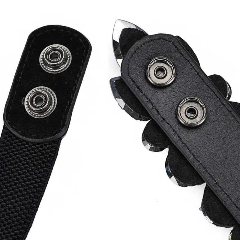 Ремень женский с металлической пластиной широкий пояс в стиле панк/вестерн