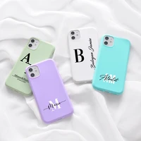 custom phone case personalized name soft candy colors cover for iphone 11 pro max 12 pro max x xr xs max 6 6s 7 8 plus 12 mini