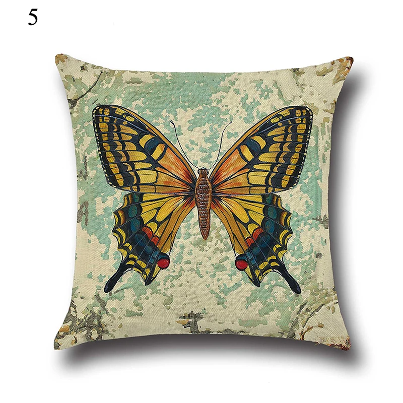 

fashion home print butterfly pillow case European style cotton high quality decorative pillowcase Office pillowcase wholesale