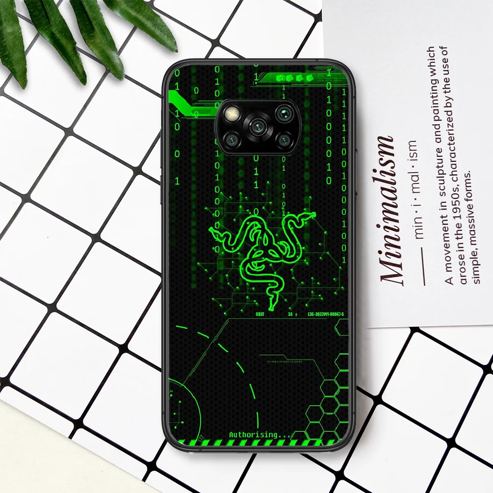 

Razer Snake Game Brand Phone Case For Xiaomi Mi Note 10 A3 9 MAX 3 A2 8 9 Lite Pro Ultra black Cell Tpu Funda Trend Prime 3D