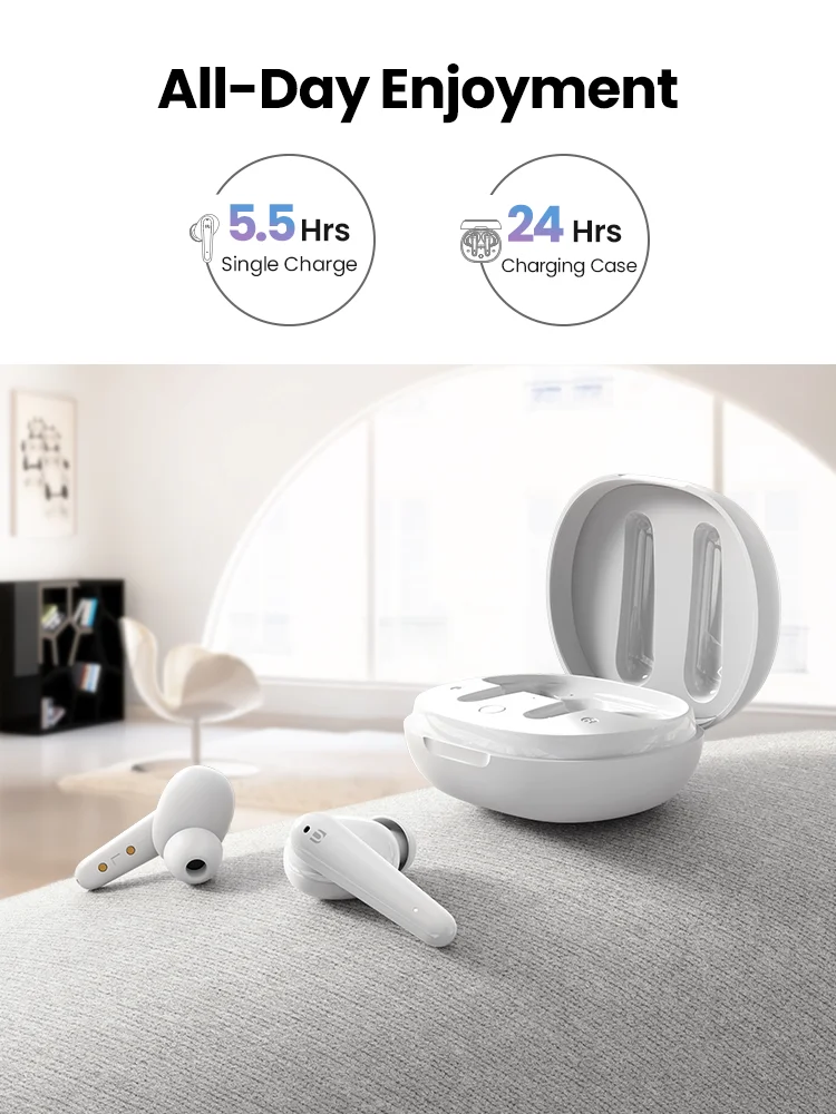 TWS-наушники UGREEN HiTune T1 стереонаушники-вкладыши с поддержкой Bluetooth 4 микросхем ENC USB-C
