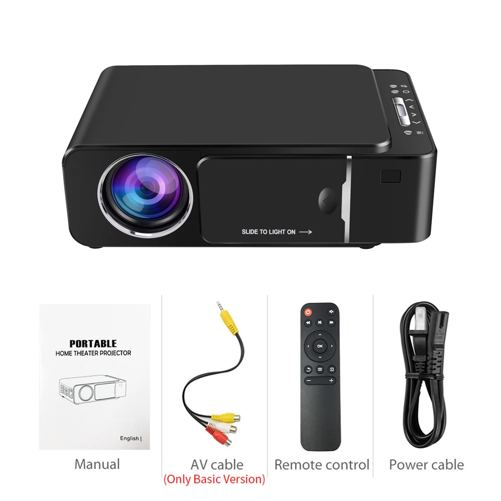 VIVICINE 1280x720p Портативный HD проектор, опция Android 7,1 HDMI USB 1080p домашний кинотеатр проектор wifi мини светодиодный проектор