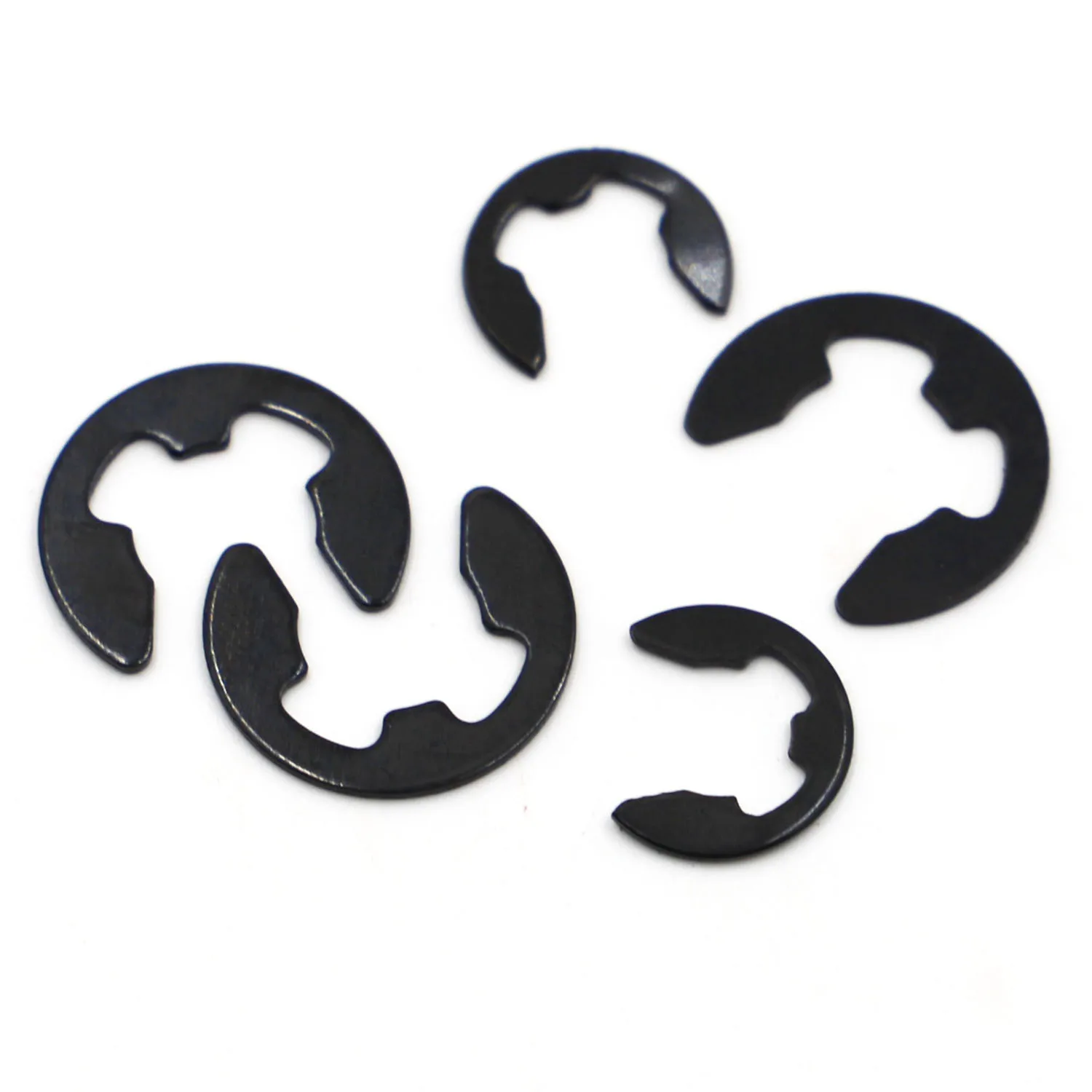 

M1.2 M1.5 M2 M3 M4 - M24 GB896 Black Manganese Steel Shaft Bearing Retaining Ring Split Washer Snap Collar E Type Clip Circlip