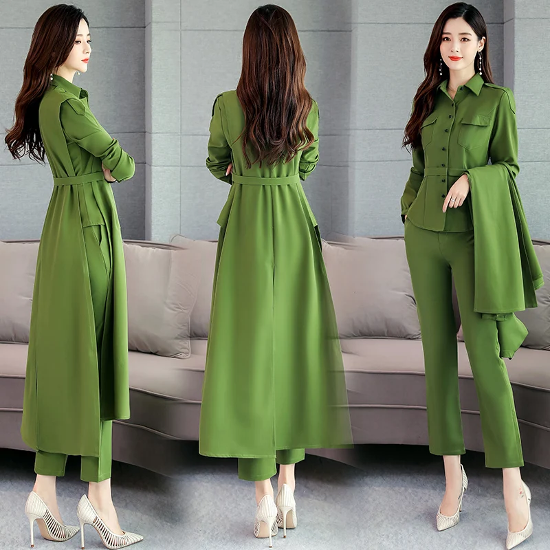 Мода Богиня комплект из 3 предметов для женщин Ol стильный ансамбль женский костюм Conjunto Feminino женский костюм