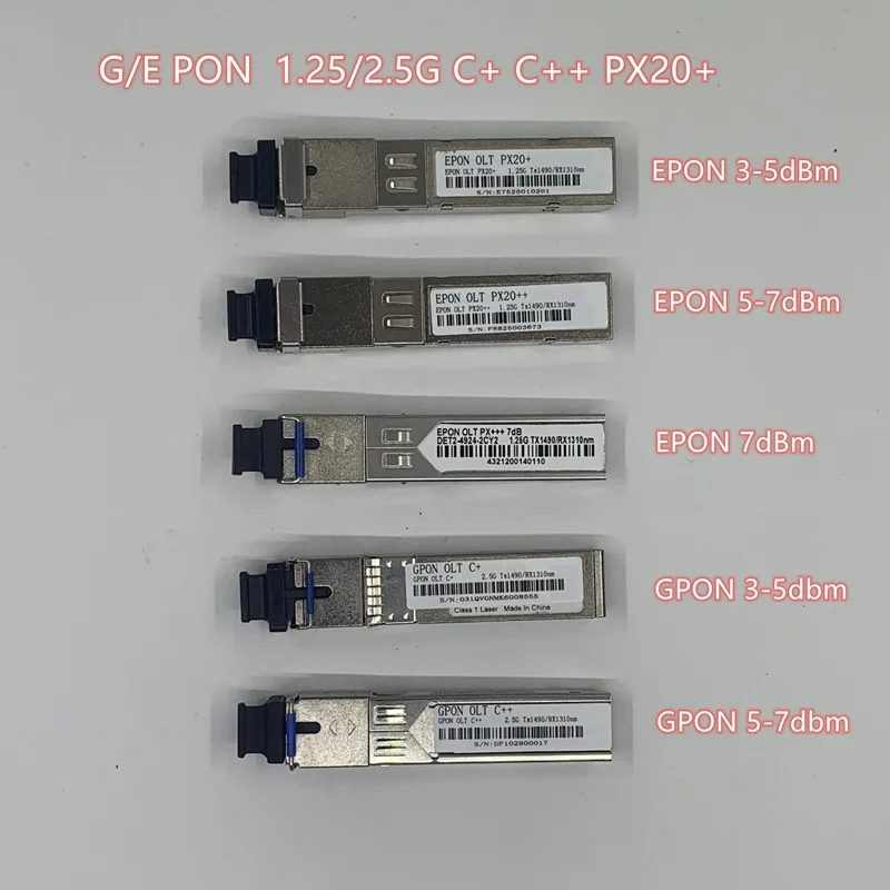

Epon GPON SC OLT Optische Transceiver PX20+PX20++ Px20+++ C+C++ SFPOLT1.25G 1490/1310nm 3-7dBm Sc Olt Ftth Solutionmodule Voor