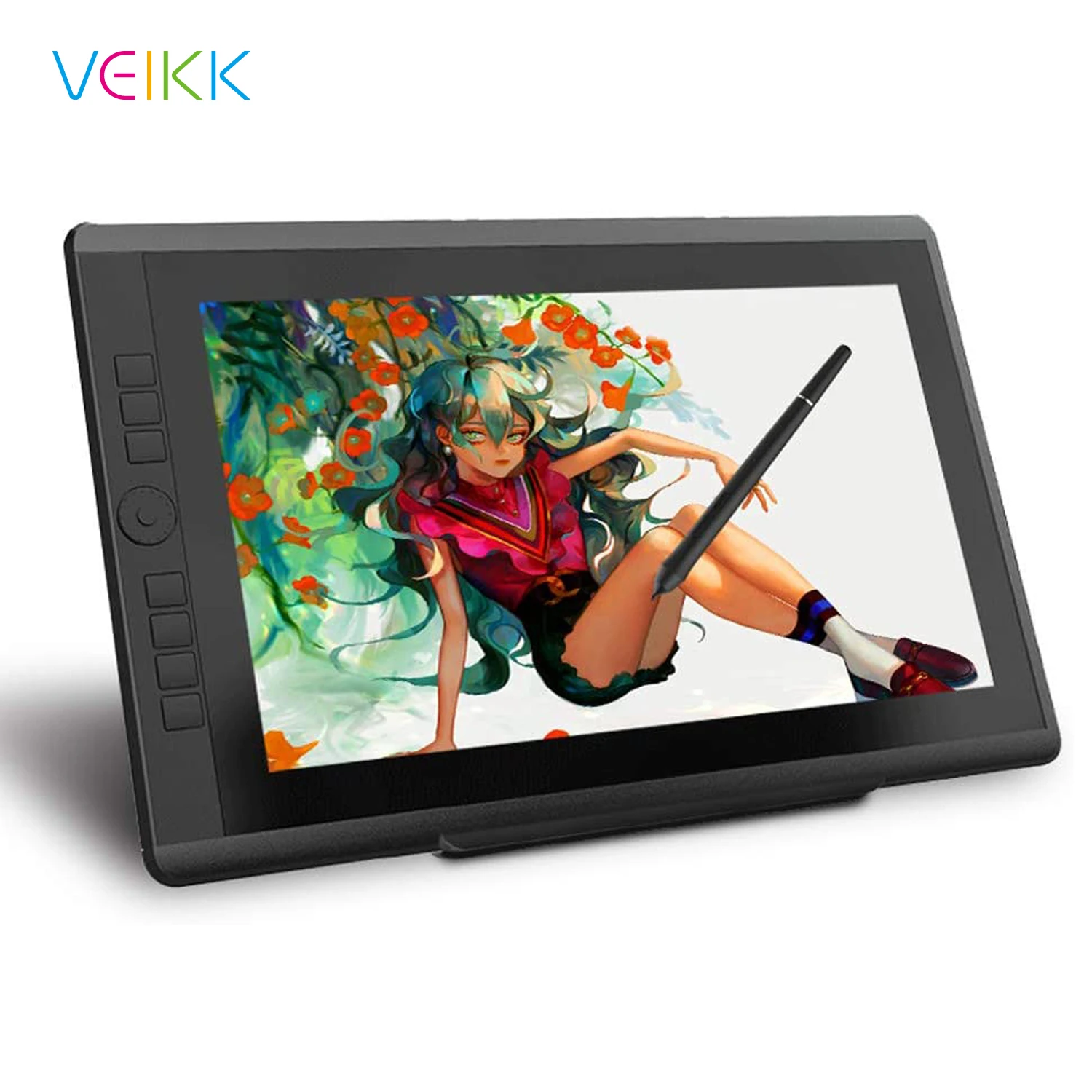 

VEIKK VK1560 Pro 15.6 Inch Pen Display Graphics Monitor IPS HD Screen Drawing Monitor with 7 Shortcut Keys and a Quick Dial