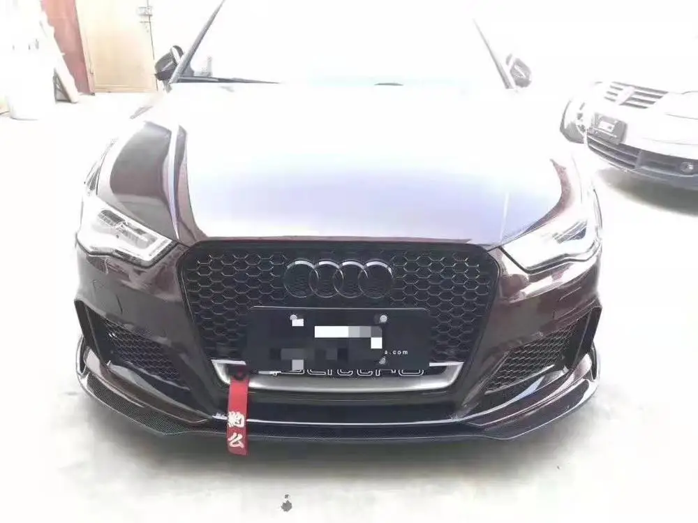 Карбоновый передний бампер спойлер автомобильный диффузор Подходит для AUDI A3 S3 RS3