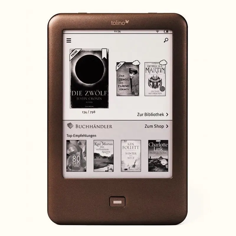 2021new 6 Inch Touch Screen 1024x758 Electronic Book Reader E-Book Built In Light WiFi Ebook Tolino Shine E-ink | Электроника