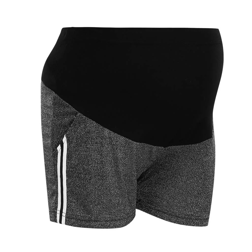 Женские эластичные шорты для беременных летние однотонные спортивные