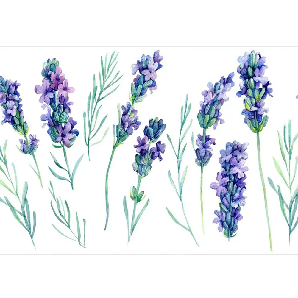 

HOT SALES!!!Sticker Exquisite Removable PVC Lavender Wall Stickers Paper Sticker for Bedroom