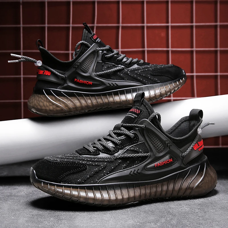 

CRLAYDK Men Running Shoes Casual Breathable Walking Sport Sneakers for Boys Comfortable Tennis Slip Resistant Basket Homme