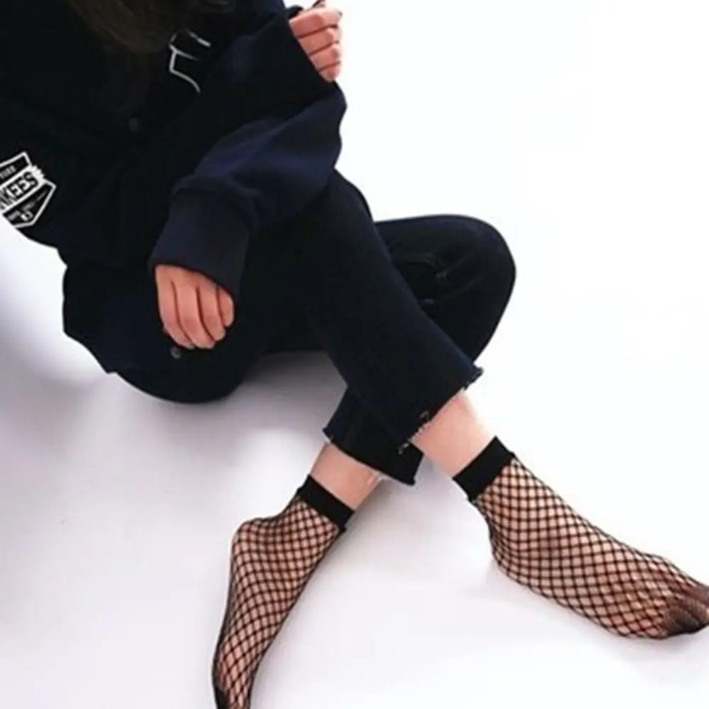 Женские Модные ажурные короткие носки с оборками женские сексуальные кружевные