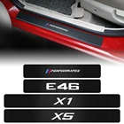 4 шт. для Bmw M Performance E46 X1 X2 X3 X5 X6 Автомобильный Стайлинг 4D защитные пороги из углеродного волокна для дверей Декоративные наклейки аксессуары