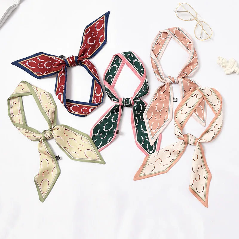 

Summer Hot Bandeau Scarf Women Print Neck Scarf Girl Headband Special Size Skinny Silky Choker [6336]