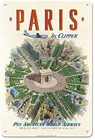 Металлический жестяной знак Париж Триумфальная арка (Арка триумфа) Франция-Pan American World дыхательные пути PAN AM-airlinec.