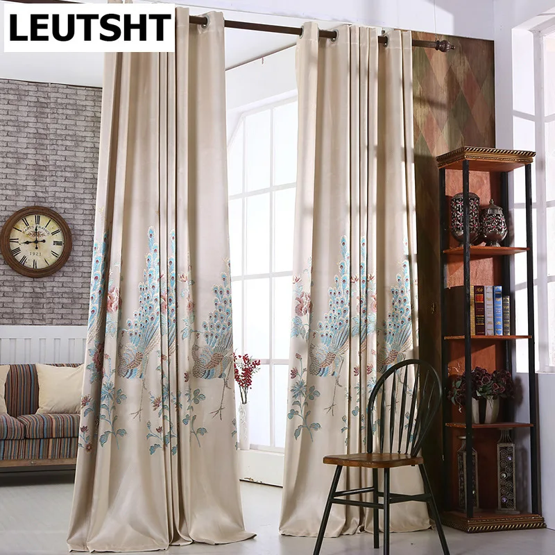 

Modern Chinese Curtains for Living Dining Room Bedroom Characteristics Luxury Embroidered High Quality Shade Custom Window