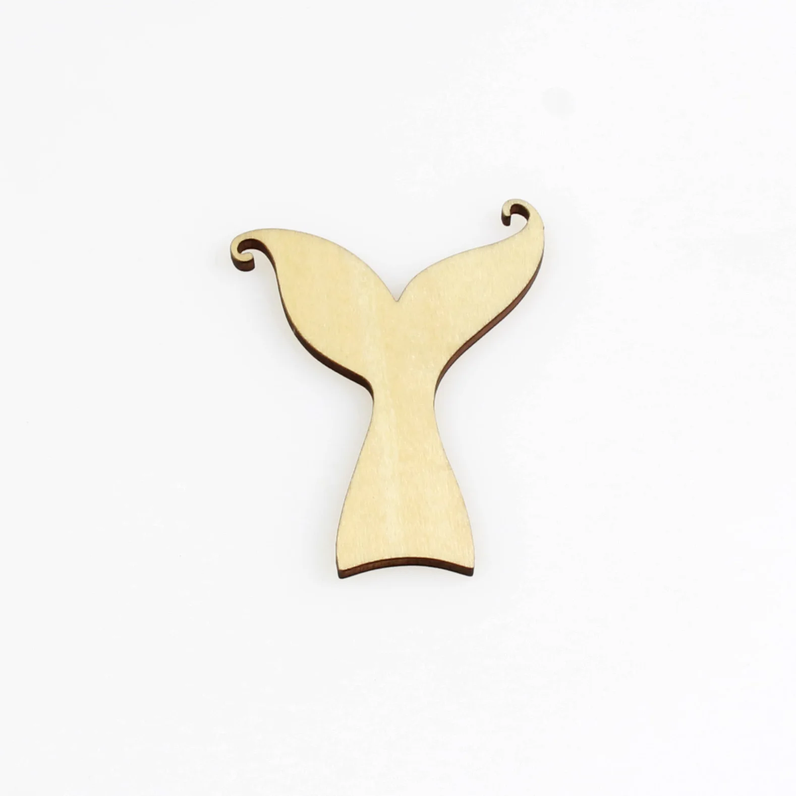 

Форма рыбьего хвоста, лазерная вырезка талисмана, рождественские украшения, силуэт, без рисунка, 25 штук, деревянная форма (1136)