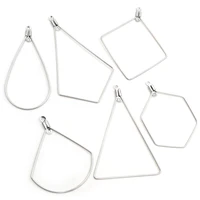 never fade 30pcslot geometric shape stainless steel diy drop connector findings clasps hooks jewelry making accessories