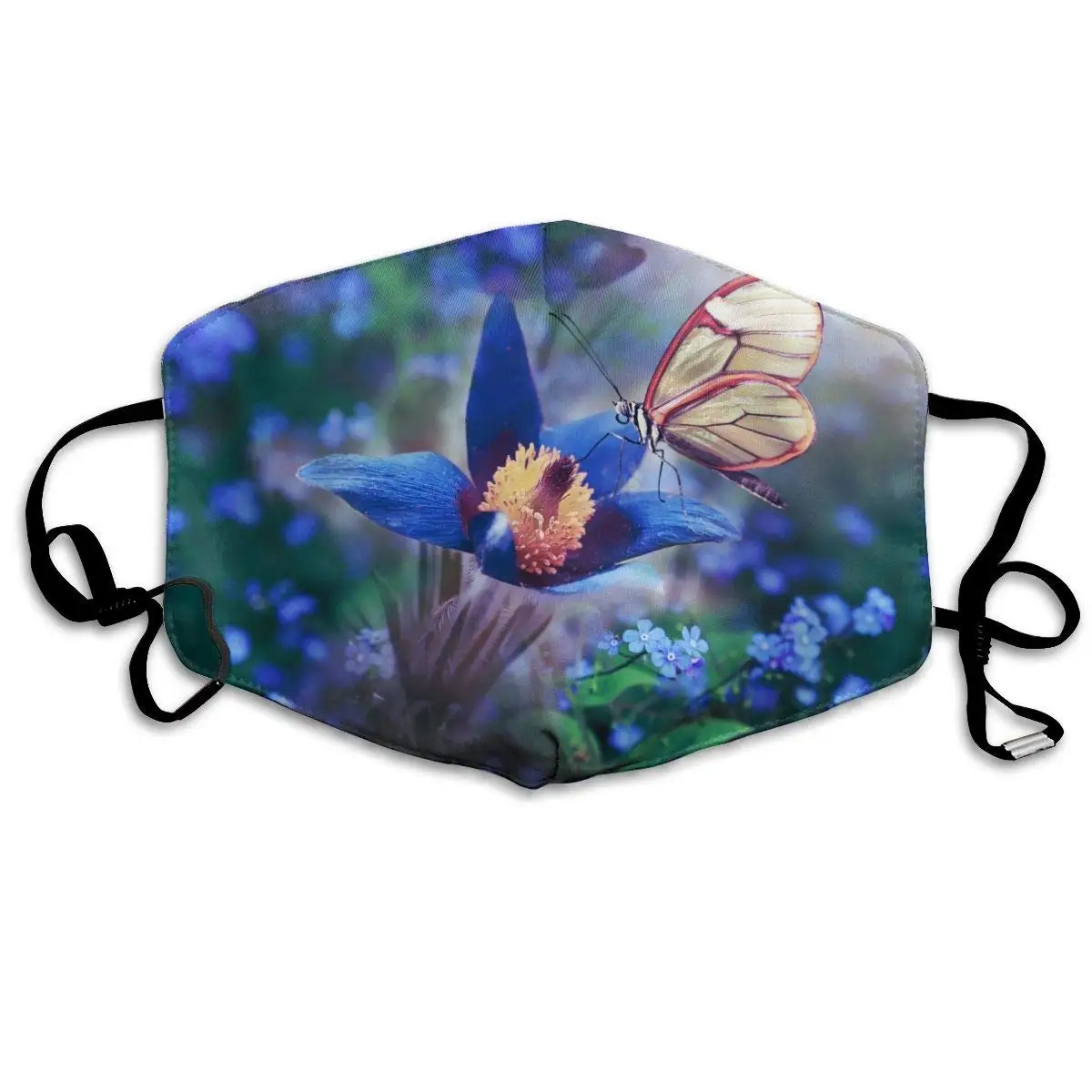 

Beautiful Butterfly Washable Reusable Mask, Cotton Anti Dust Half Face Mouth Mask For Kids Teens Men Women With Adjustable Ear