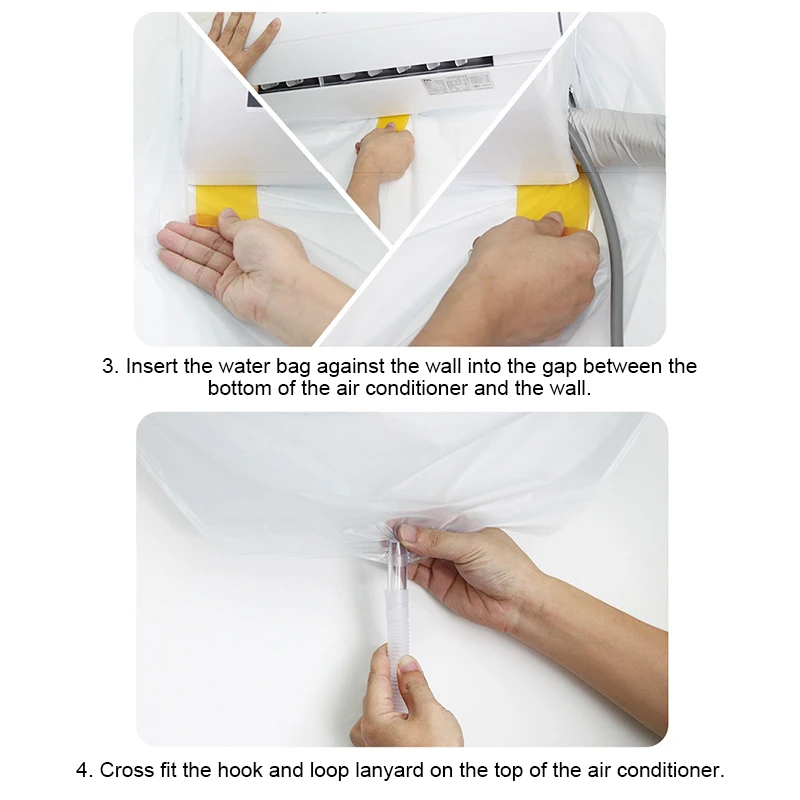 

Air Conditioner Waterproof Cleaning Cover Dust Washing Protector Air Conditioner Water Receiving Cover F2