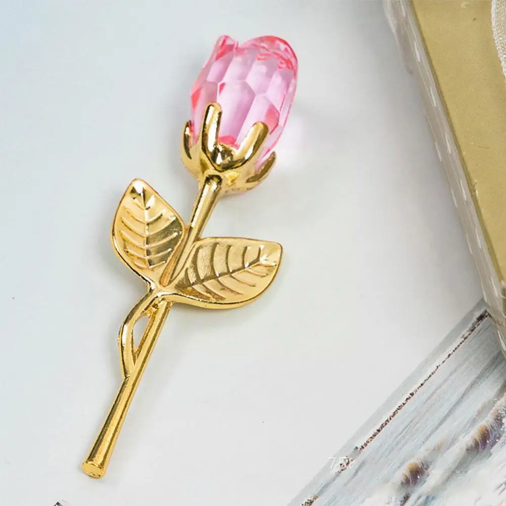 

Mini Crystal Rose Flower Gifts Valentines Day Gift Crystal Ornaments Rose Gift Home Decoration Ornaments Wedding R7Z5