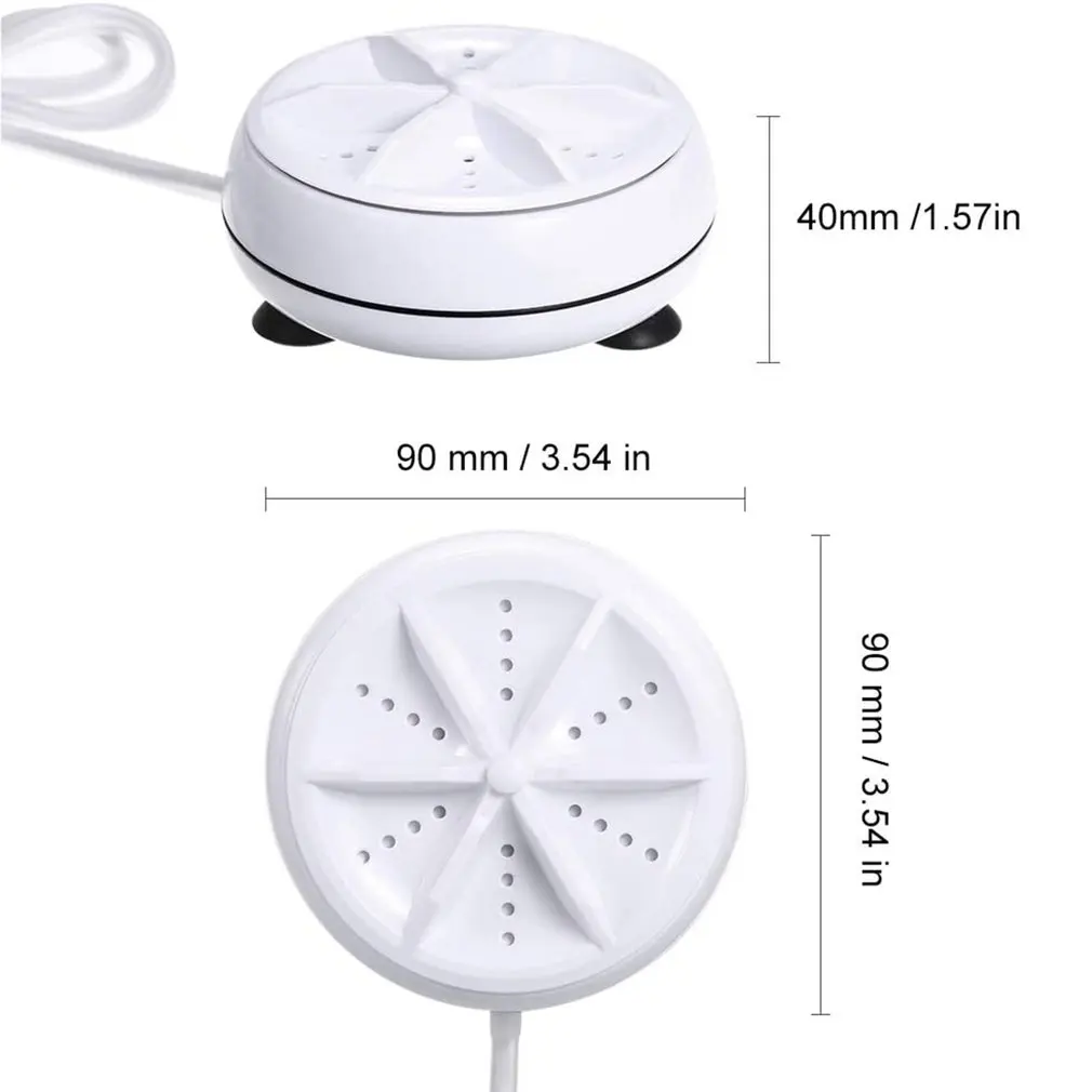 

Ultrasonic Turbo Washer Portable Washing Machine Mini Ultrasonic Light Wave Convenient Travel Home Business Travel USB