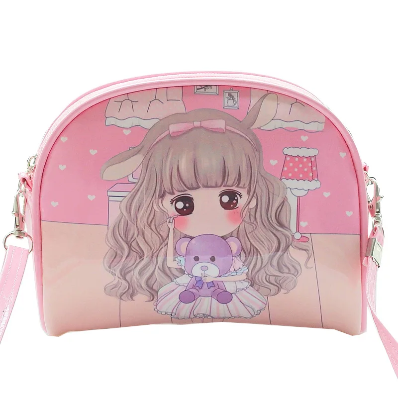 

PU Leather Cartoon Princess Prints Children Coin Purse Crossbody Money Wallet Pouch Bag Bolso Bolsa Carteira Feminina For Girls