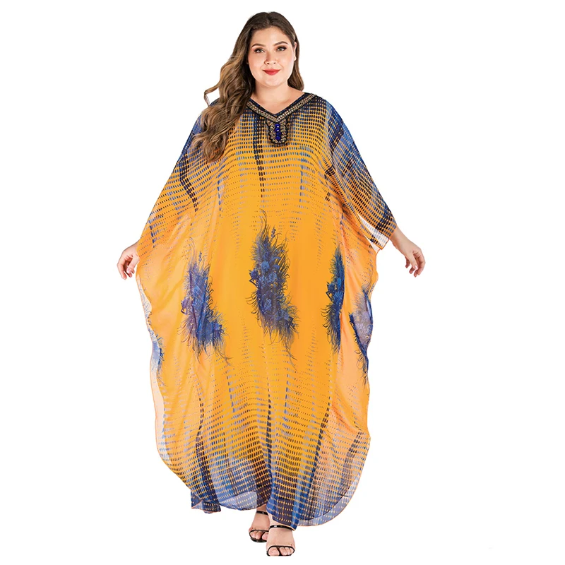 Женское шифоновое платье с V образным вырезом и рукавом летучая