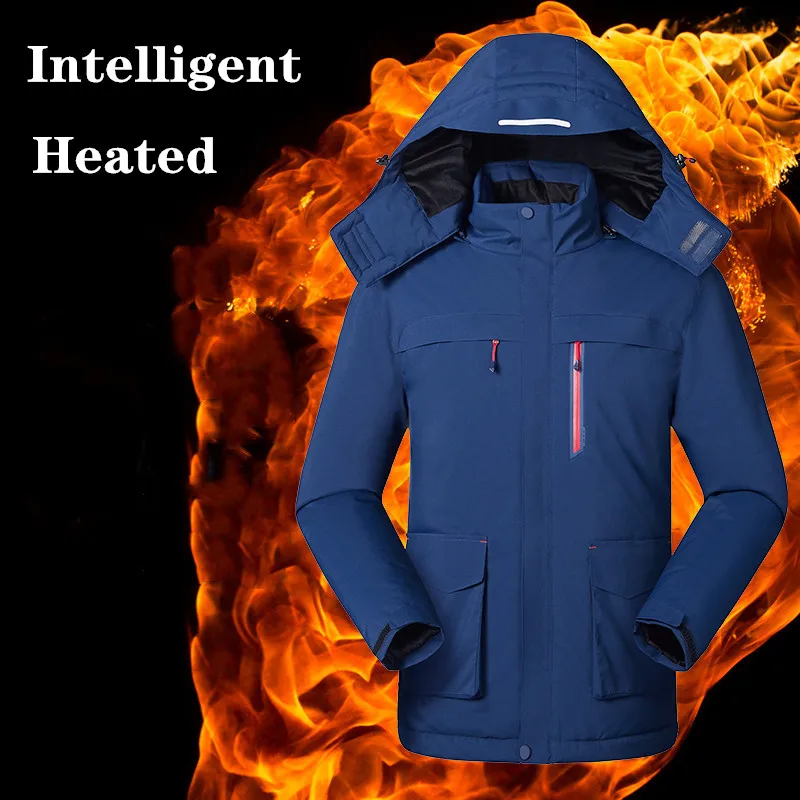Мужская и женская уличная куртка с электрическим подогревом жилет USB разъемом
