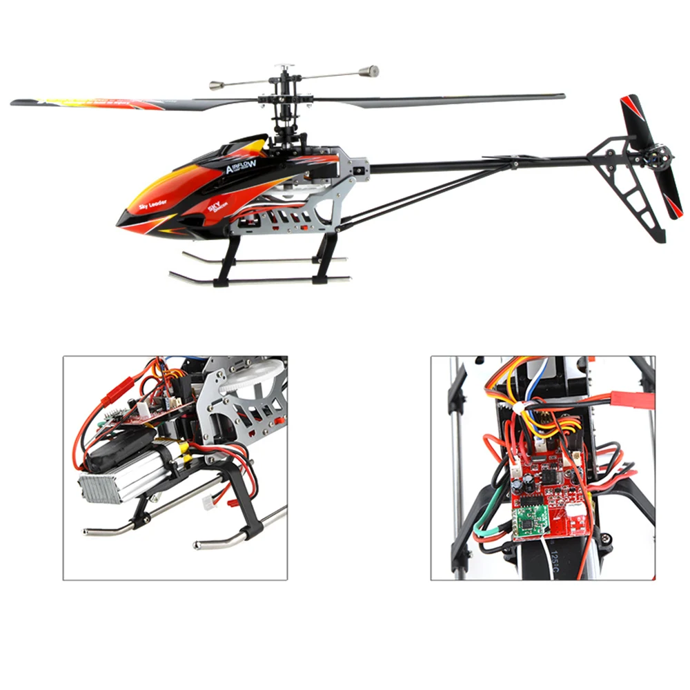 Оригинальный WLtoys V913 бесщеточная модернизация версия 4Ch RC вертолет RTF 70 см 2 4 ГГц
